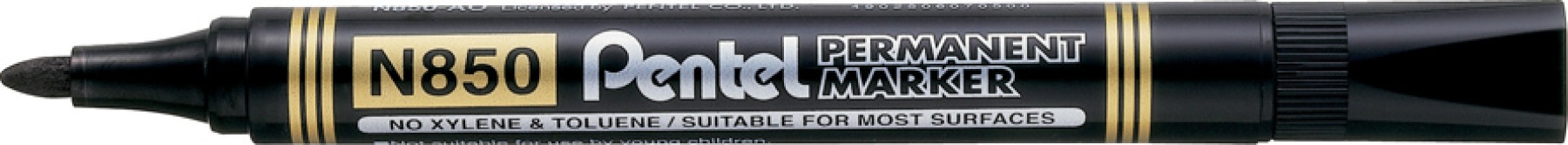 N850 PERMANENT BULLET MARKER BLACK PACK OF 12